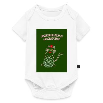 Katze fühlt sich schick an - Baby Premium Kurzarmbody - Weiß - Vorne