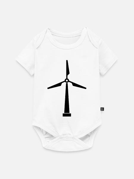 Windkraftanlage - Baby Premium Kurzarmbody - Weiß