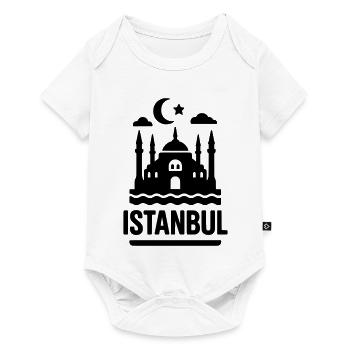 Monument de la Silhouette d’Istanbul - Body à manches courtes Premium Bébé - blanc - Devant