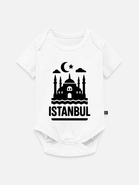 istanbul silhouette wahrzeichen - Baby Premium Kurzarmbody - Weiß