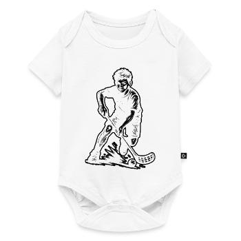Tolles Unihockey Geschenk für Unihockey - Baby Premium Kurzarmbody - Weiß - Vorne