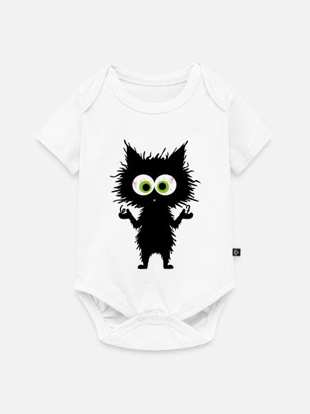 67 Lustige Katze Six Seven Meme - Baby Premium Kurzarmbody - Weiß