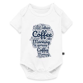 The heart of coffee: morning typography - Baby Premium short-sleeve bodysuit - white - Front