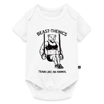 Train like a beast - Löwin - Fitness - Workout - Baby Premium short-sleeve bodysuit - white - Front