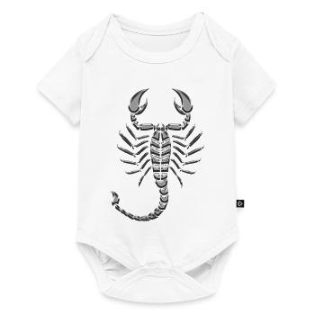 Chrome métallique Scorpion - Body à manches courtes Premium Bébé - blanc - Devant
