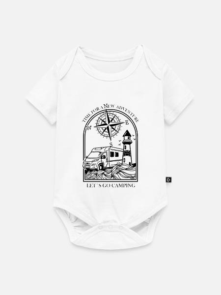 Wohnmobil Design - Baby Premium Kurzarmbody - Weiß