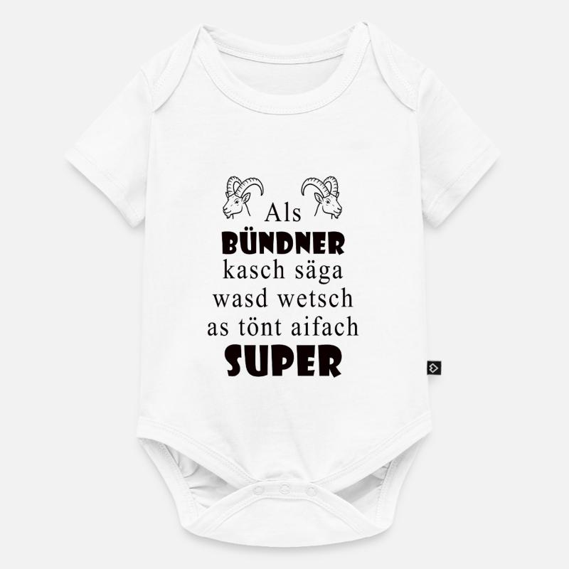 Graubünden dialect Super expression - Baby Premium short-sleeve bodysuit - white