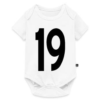 Minimalist black silhouette with white detail - Baby Premium short-sleeve bodysuit - white - Front