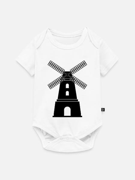 Mühle - Baby Premium Kurzarmbody - Weiß