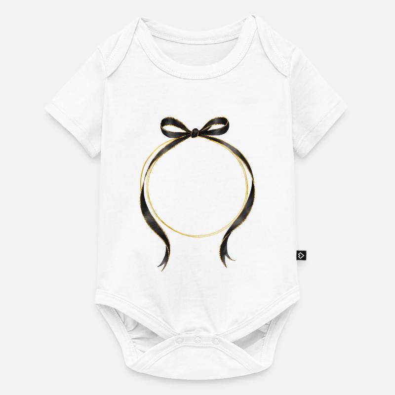 Arc circulaire Or noir personnalisable - Body à manches courtes Premium Bébé - blanc