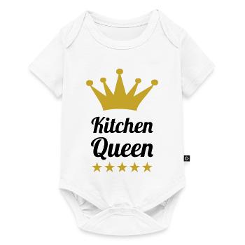 The queen of cooking - Baby Premium short-sleeve bodysuit - white - Front