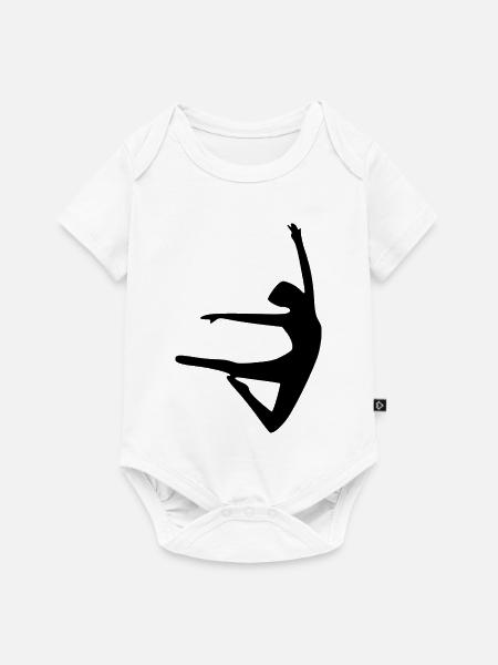 Tänzerin Silhouette tanzen Geschenk Tanz - Baby Premium Kurzarmbody - Weiß