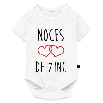Zinc Wedding 76 Years - Baby Premium short-sleeve bodysuit - white - Front