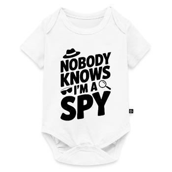 Personne ne sait que je suis un espion - Body à manches courtes Premium Bébé - blanc - Devant