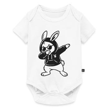 Easter Bunny Dabbing Cool Bunny Easter Funny - Baby Premium short-sleeve bodysuit - white - Front