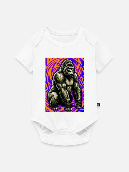 Gorilla - Baby Premium Kurzarmbody - Weiß