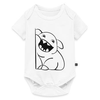 Petit monstre mignon - Body à manches courtes Premium Bébé - blanc - Devant