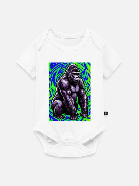 Gorilla - Baby Premium Kurzarmbody - Weiß