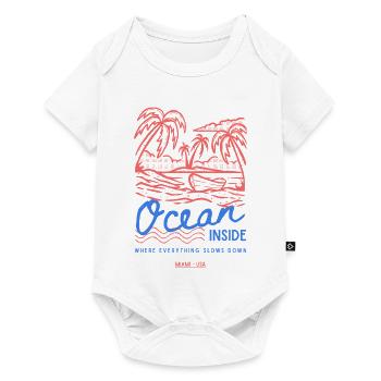 Ocean Inside Palm Island - Baby Premium short-sleeve bodysuit - white - Front