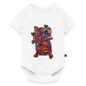 Colorful Face Portrait - Martina Eßer - Baby Premium short-sleeve bodysuit - white - Front