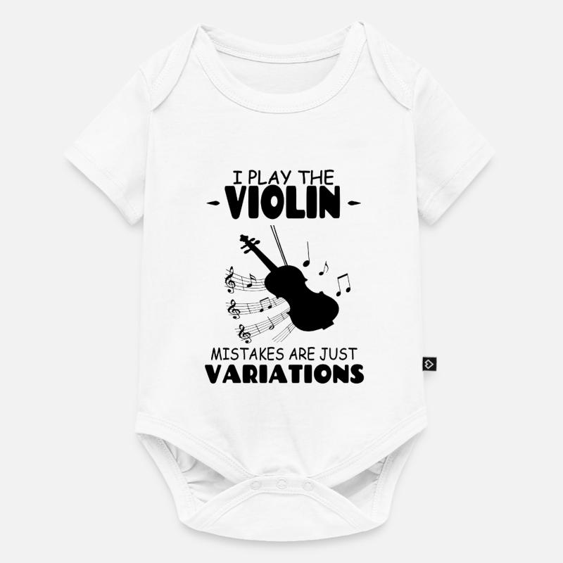 Je joue du violon, les erreurs ne sont que des variations - Body à manches courtes Premium Bébé - blanc