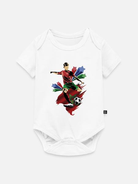 Marruecos – Marokko – Flaggen - Baby Premium Kurzarmbody - Weiß