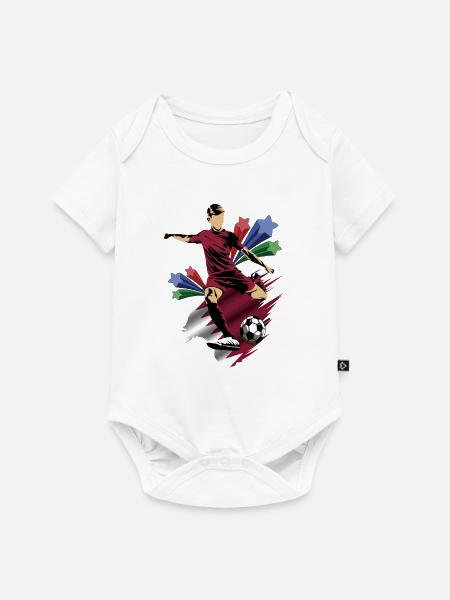 Katar - Katar - Flaggen - Baby Premium Kurzarmbody - Weiß