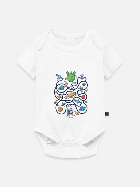 Cosmic Cutie: Galaktisches Labyrinth - Baby Premium Kurzarmbody - Weiß