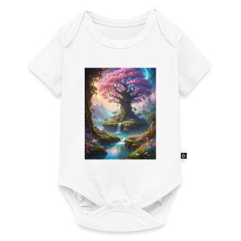 Arbre du Monde en Fleurs - Body à manches courtes Premium Bébé - blanc - Devant