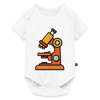 Mikroskop-Illustration fürs Laborabenteuer - Baby Premium Kurzarmbody - Weiß - Vorne