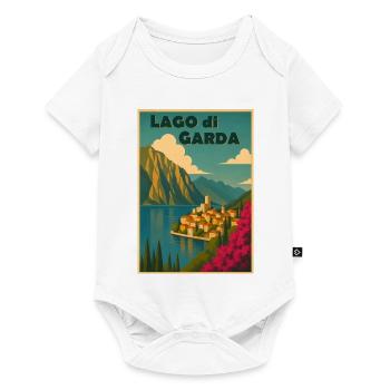 Gardasee  - Baby Premium Kurzarmbody - Weiß - Vorne