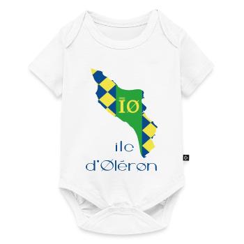 Île d'Oléron Carte Stylisée - Body à manches courtes Premium Bébé - blanc - Devant
