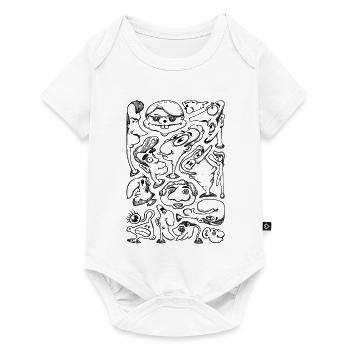 Cartoon Faces - Body à manches courtes Premium Bébé - blanc - Devant