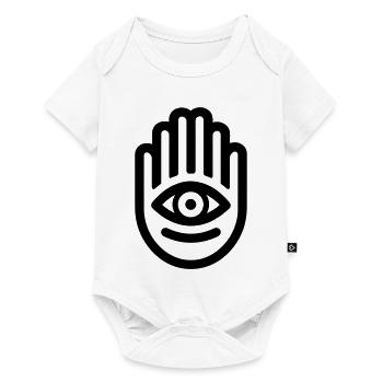 main de Fatma Hamsa - Body à manches courtes Premium Bébé - blanc - Devant