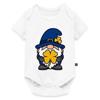 Colorful Lucky Dwarf with Shamrock - Baby Premium short-sleeve bodysuit - white - Front
