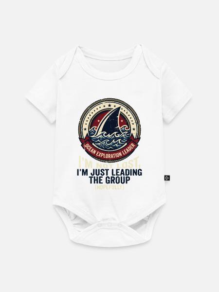 Slogan des Leiters der Ozeanerforschung - Baby Premium Kurzarmbody - Weiß