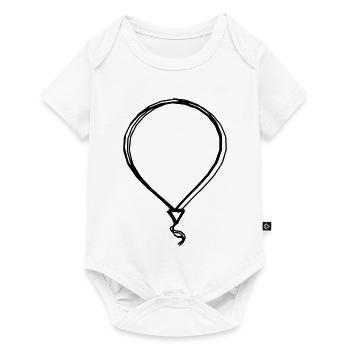 Globo dibujado a mano - Body de manga corta para bebés Premium  - blanco - delante