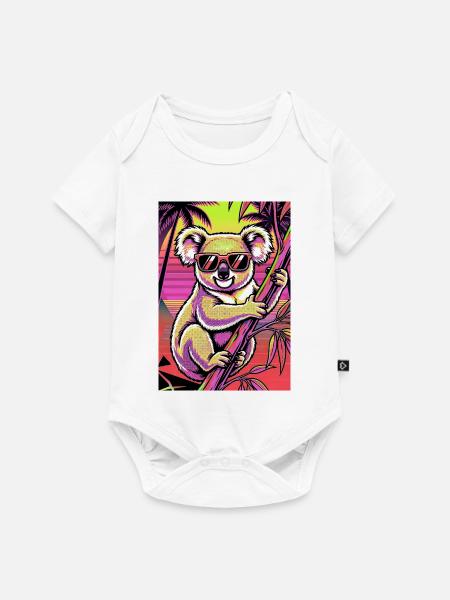 Koala - Baby Premium Kurzarmbody - Weiß