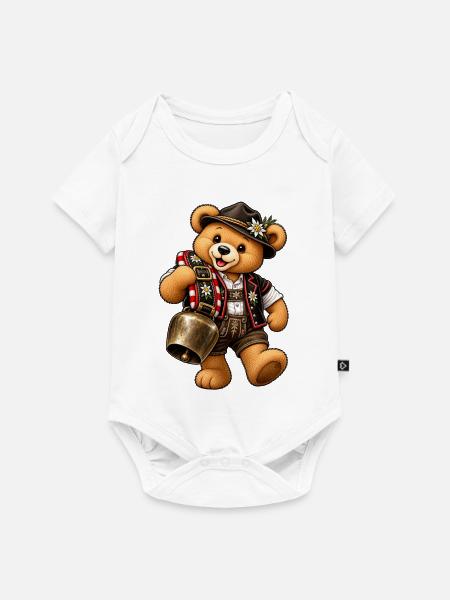 Trychler Bär – Schweizer Tradition & Brauchtum - Baby Premium Kurzarmbody - Weiß