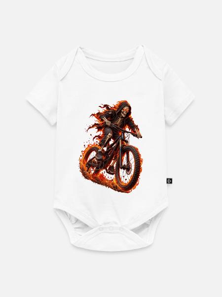 BMX Bone Rider - Baby Premium Kurzarmbody - Weiß