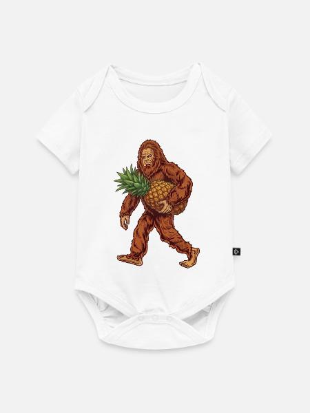 Bigfoot trägt Ananas - Baby Premium Kurzarmbody - Weiß