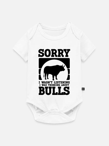 Stier Spruch Humor - Baby Premium Kurzarmbody - Weiß