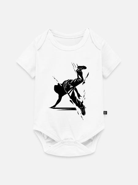 Breakdancer Zeichnung - Baby Premium Kurzarmbody - Weiß