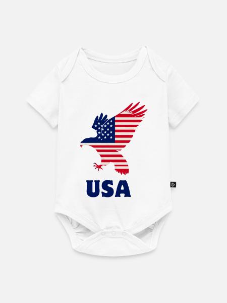 Flag verwenden - Baby Premium Kurzarmbody - Weiß