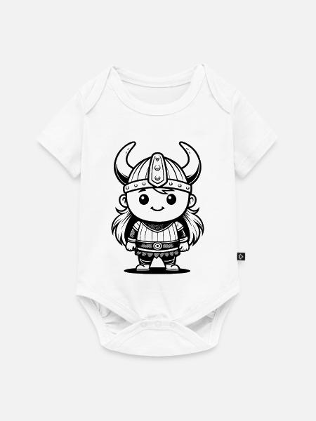 Niedlicher Wikinger - Baby Premium Kurzarmbody - Weiß
