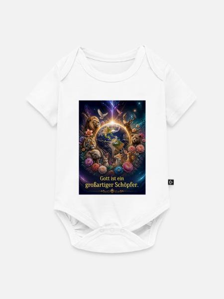 Gott ist ein großartiger Schöpfer - Baby Premium Kurzarmbody - Weiß