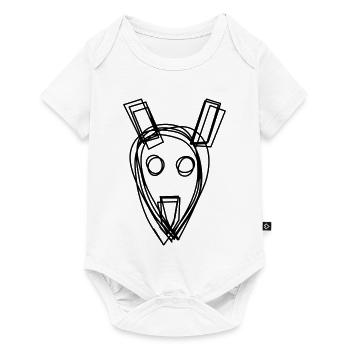 Känguru handgezeichnet - Baby Premium Kurzarmbody - Weiß - Vorne