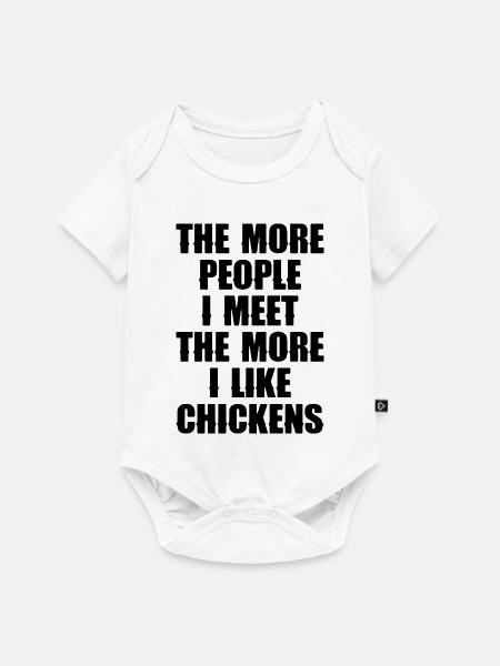Huhn Spruch Sarkasmus - Baby Premium Kurzarmbody - Weiß