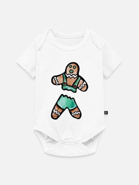 Lebkuchen-Bayerisches Outfit - Baby Premium Kurzarmbody - Weiß