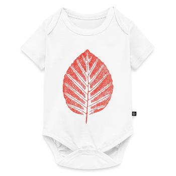 Buchenblatt / Blatt Rotbuche - Wald & Botanik - Baby Premium Kurzarmbody - Weiß - Vorne